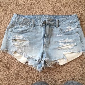 American eagle high rise jean shorts